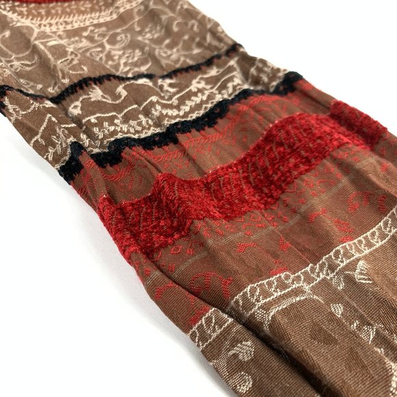 3/$25 Womens Kurta Blouse Collared Button Down Shirt L - Picture 6 of 12